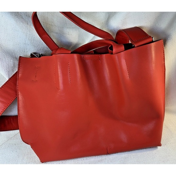 Co-Lab COLAB Christopher Kon Tote Bag leather handbag tassel Orange-Red - Picture 5 of 14